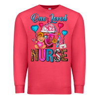 Cardinal One Loved Nurse Valentines Day Frappe Coffee Premium Sweatshirt - FaDigitalArtStudio
