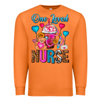 Carrot One Loved Nurse Valentines Day Frappe Coffee Premium Sweatshirt - FaDigitalArtStudio