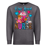 Charcoal Heather One Loved Nurse Valentines Day Frappe Coffee Premium Sweatshirt - FaDigitalArtStudio
