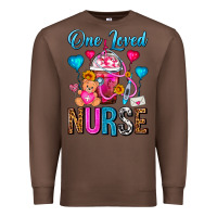 Chestnut One Loved Nurse Valentines Day Frappe Coffee Premium Sweatshirt - FaDigitalArtStudio