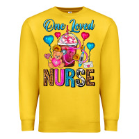 Lemon One Loved Nurse Valentines Day Frappe Coffee Premium Sweatshirt - FaDigitalArtStudio