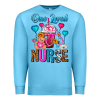 Ocean Blue One Loved Nurse Valentines Day Frappe Coffee Premium Sweatshirt - FaDigitalArtStudio