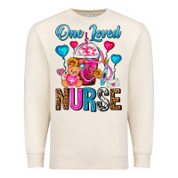 Sandshell One Loved Nurse Valentines Day Frappe Coffee Premium Sweatshirt - FaDigitalArtStudio