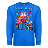 True Royal One Loved Nurse Valentines Day Frappe Coffee Premium Sweatshirt - FaDigitalArtStudio