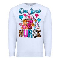 White One Loved Nurse Valentines Day Frappe Coffee Premium Sweatshirt - FaDigitalArtStudio