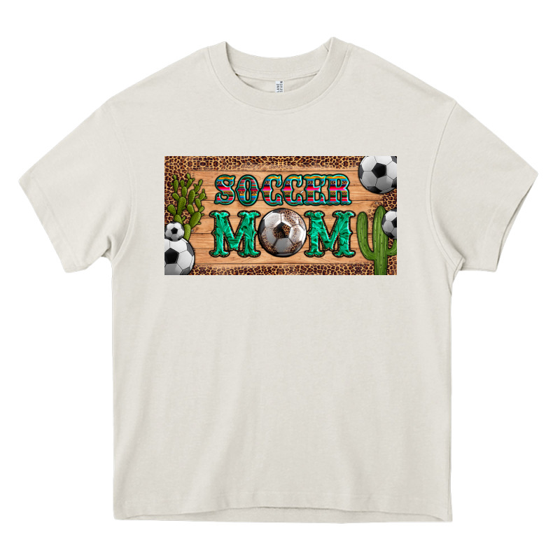 Soccer Mom With Ball And Cactus And Serape Licanse Plate Heavy Core Tee by Artiststas | Teevron