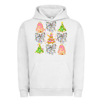 Pigment Lunar Rock Christmas Trees And Bow Urban Hoodie - CowhideDigitalArt