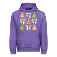 Tulip Christmas Trees And Bow Urban Hoodie - CowhideDigitalArt