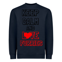 Navy Keep Calm And Love Furries Heavyweight Sweatshirt - Bettercallsaul