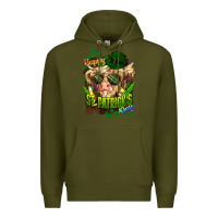 Army Green St. Patrick's Day Cow Premium Hoodie - HowdyJamesFarm