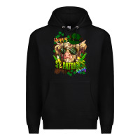 Black St. Patrick's Day Cow Premium Hoodie - HowdyJamesFarm