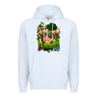 White St. Patrick's Day Cow Premium Hoodie - HowdyJamesFarm