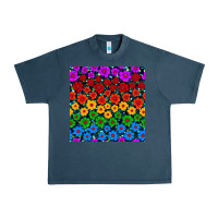 Midnight Navy Pride lgbtq flowers seamless pattern Urban Heavy Tee - BundleAndBundleShop