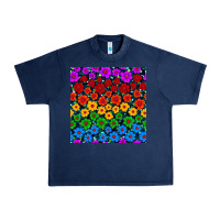 Navy Pride lgbtq flowers seamless pattern Urban Heavy Tee - BundleAndBundleShop