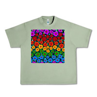 Oil Green Pride lgbtq flowers seamless pattern Urban Heavy Tee - BundleAndBundleShop