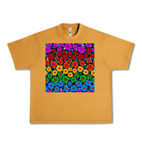 Peanut Butter Pride lgbtq flowers seamless pattern Urban Heavy Tee - BundleAndBundleShop