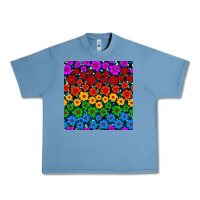 Pebble Blue Pride lgbtq flowers seamless pattern Urban Heavy Tee - BundleAndBundleShop