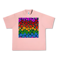 Salmon Pride lgbtq flowers seamless pattern Urban Heavy Tee - BundleAndBundleShop
