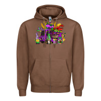 Chestnut mardi gras gnome truck Zipper Hoodie - CowGirlArtShop