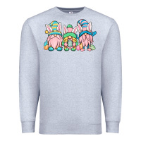 Heather Grey Easter gnomes Premium Sweatshirt - OliviaCreatesArt