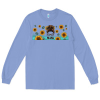 Colony Blue western mama messy bun Long Sleeve Tee - Jasminsmagicworld