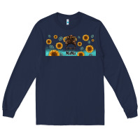 Navy western mama messy bun Long Sleeve Tee - Jasminsmagicworld