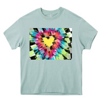 Arona tie dye hearth shaped race flag background 3200x2400 Heavy Core Tee - AdoDesignShop