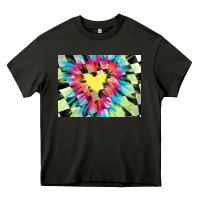 Asphalt tie dye hearth shaped race flag background 3200x2400 Heavy Core Tee - AdoDesignShop