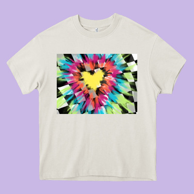 Tie Dye Hearth Shaped Race Flag Background 3200x2400 Heavy Core Tee Designed By Adodesignshop