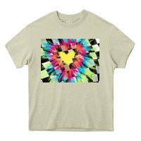 Mossy tie dye hearth shaped race flag background 3200x2400 Heavy Core Tee - AdoDesignShop