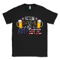 Black I'm Not Drunk I'm Patriotic Classic Tee - CowhideDigitalArt