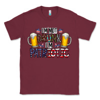 Burgundy I'm Not Drunk I'm Patriotic Classic Tee - CowhideDigitalArt