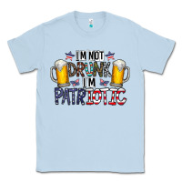 Dusty Blue I'm Not Drunk I'm Patriotic Classic Tee - CowhideDigitalArt