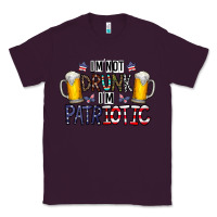 Plum I'm Not Drunk I'm Patriotic Classic Tee - CowhideDigitalArt