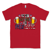 Red I'm Not Drunk I'm Patriotic Classic Tee - CowhideDigitalArt