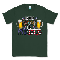 Sports Green I'm Not Drunk I'm Patriotic Classic Tee - CowhideDigitalArt