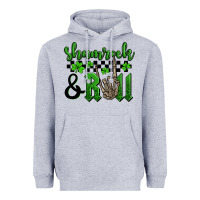 Heather Grey St. Patrick's Day Shamrock and roll Heavyweight Hoodie - OliviaCreatesArt