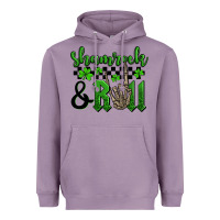 Lavender St. Patrick's Day Shamrock and roll Heavyweight Hoodie - OliviaCreatesArt