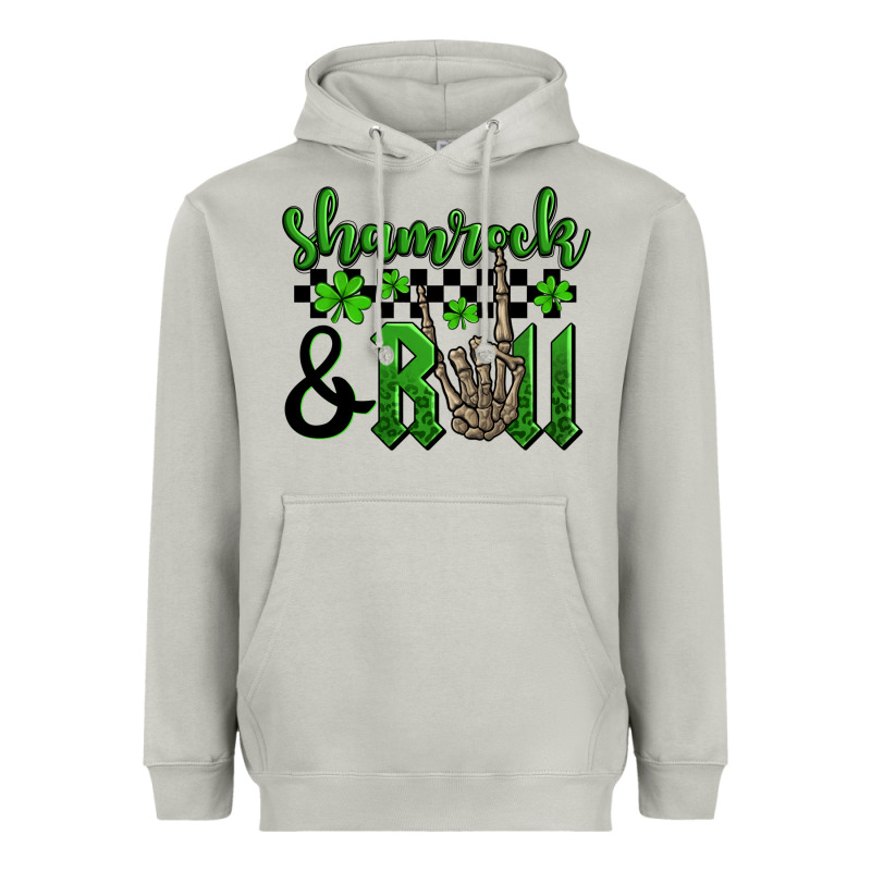 St. Patrick's Day Shamrock And Roll Heavyweight Hoodie by OliviaCreatesArt | Teevron