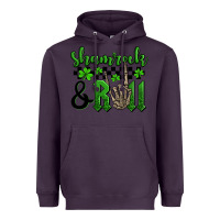 Plum St. Patrick's Day Shamrock and roll Heavyweight Hoodie - OliviaCreatesArt