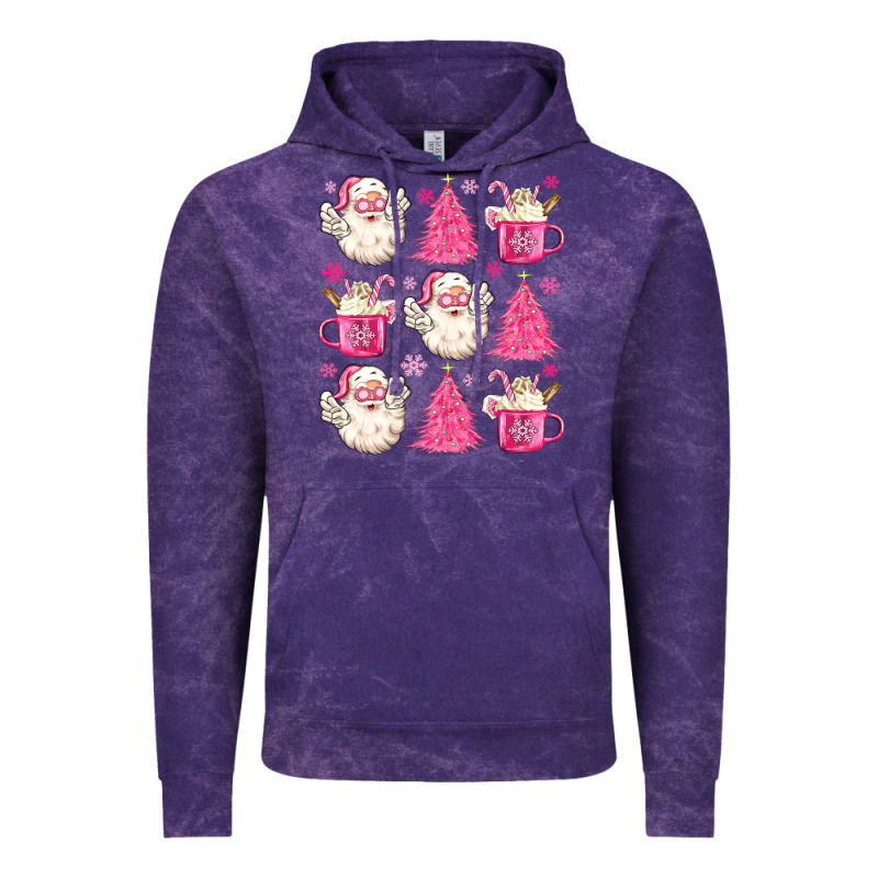 Retro Doodle Pink Christmas Vintage Hoodie by MaliasSmallBusiness | Teevron