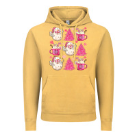 Vintage Mustard retro doodle pink christmas Vintage Hoodie - MaliasSmallBusiness