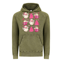 Vintage Olive retro doodle pink christmas Vintage Hoodie - MaliasSmallBusiness