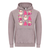 Vintage Zinc retro doodle pink christmas Vintage Hoodie - MaliasSmallBusiness