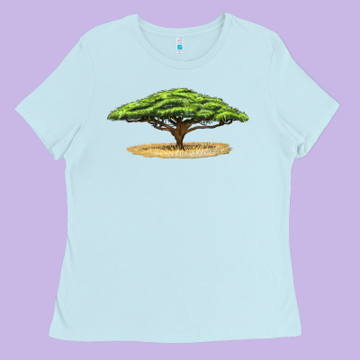 Acacia Tree Ladies Tee Designed By Lillyallendesigns