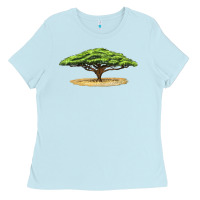 Baby Blue acacia tree Ladies Tee - LillyAllenDesigns