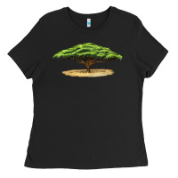 Black acacia tree Ladies Tee - LillyAllenDesigns