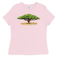 Bubblegum Pink acacia tree Ladies Tee - LillyAllenDesigns