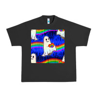 Pride Lgbtq Ghosts And Heart With Rainbow Seamless Urban Heavy Tee | Teevron