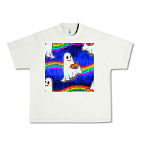 Pistachio Pride lgbtq ghosts and heart with rainbow seamless Urban Heavy Tee - BundleAndBundleShop